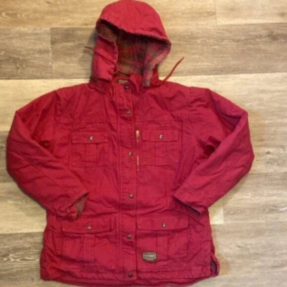 C.E Schmidt Workwear womens XL red zip up jacket - Picture 1 of 3